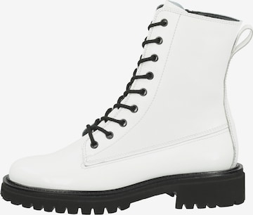 Paul Green Lace-Up Ankle Boots in White