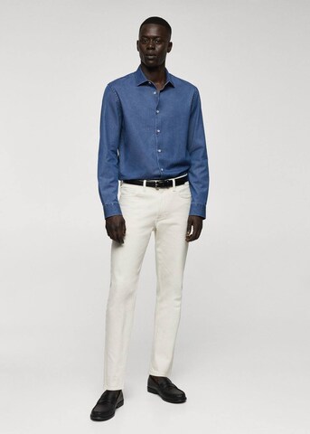 MANGO MAN Slim Fit Hemd in Blau