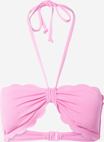 Bandeau Hauts de bikini Hunkemöller en rose : devant