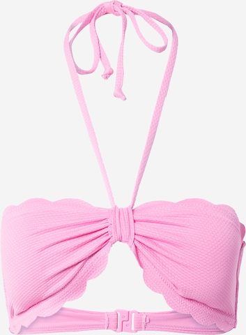 Bandeau Sutien costum de baie de la Hunkemöller pe roz: față