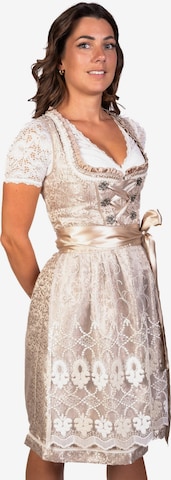 Trachtl Dirndl 'EMELY Natur' in Beige: Vorderseite