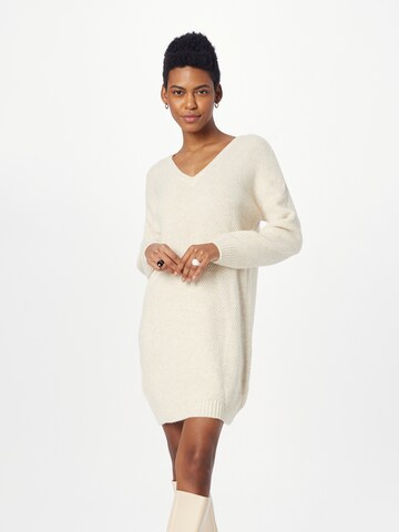 BONOBO Knitted dress in Beige: front