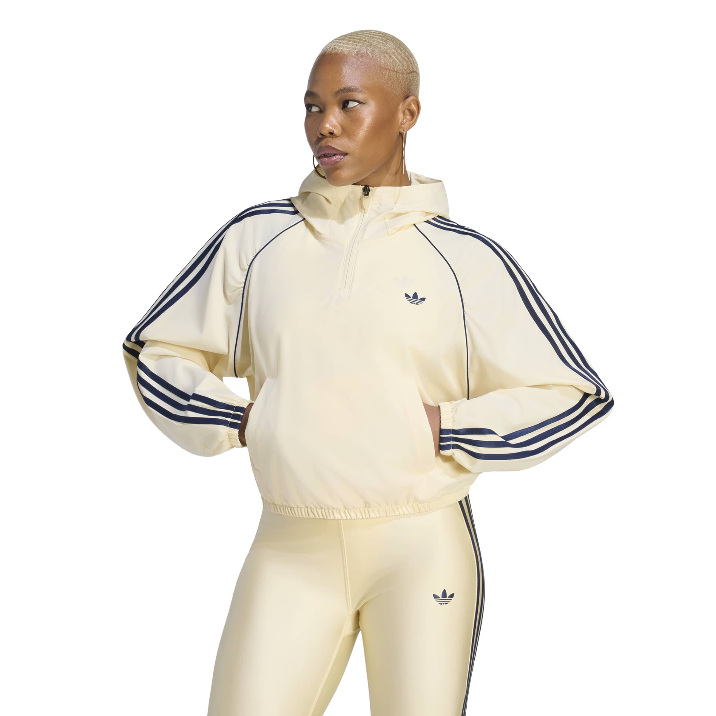 Sweat de sport ADIDAS PERFORMANCE en beige : devant