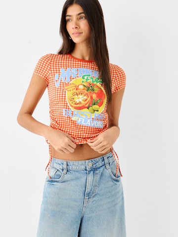 Bershka T-Shirt in Rot