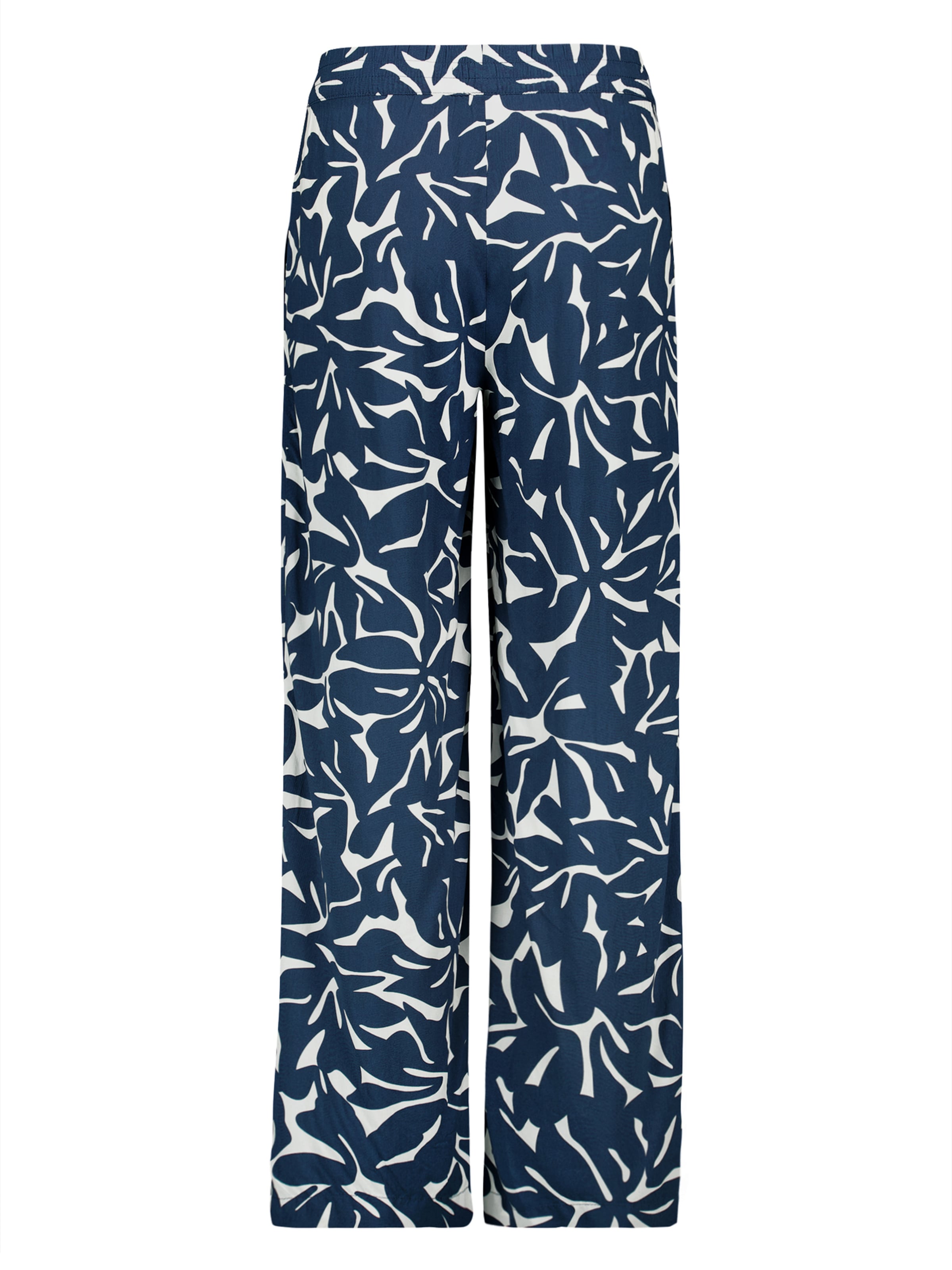 zero Skinny Casual-Hose mit Print. in Blau