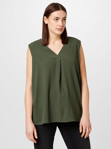 ABOUT YOU Curvy Top 'Juna' in Green: front