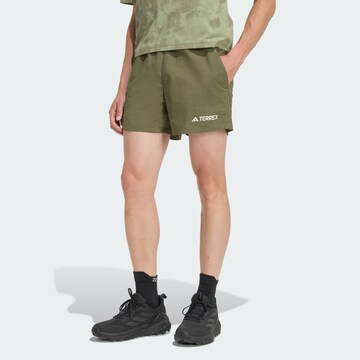 ADIDAS TERREX Regular Sportshorts in Grün: Vorderseite
