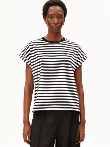 ARMEDANGELS T-Shirt IDAARA STRIPE in Schwarz: Vorderseite