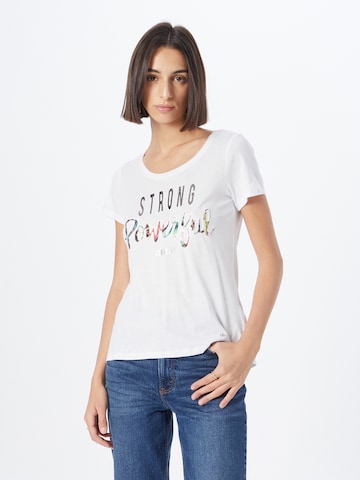 Key Largo T-Shirt 'CONFIDENT' in Weiß: Vorderseite