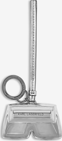 Porte-clés 'Ikon' Karl Lagerfeld en argent : devant