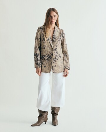 Scalpers Print Linen Blazer ' ' in Grün: Vorderseite