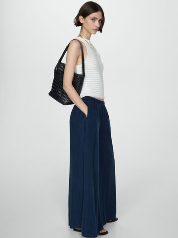 MANGO Loose fit Trousers 'MILOS' in Blue