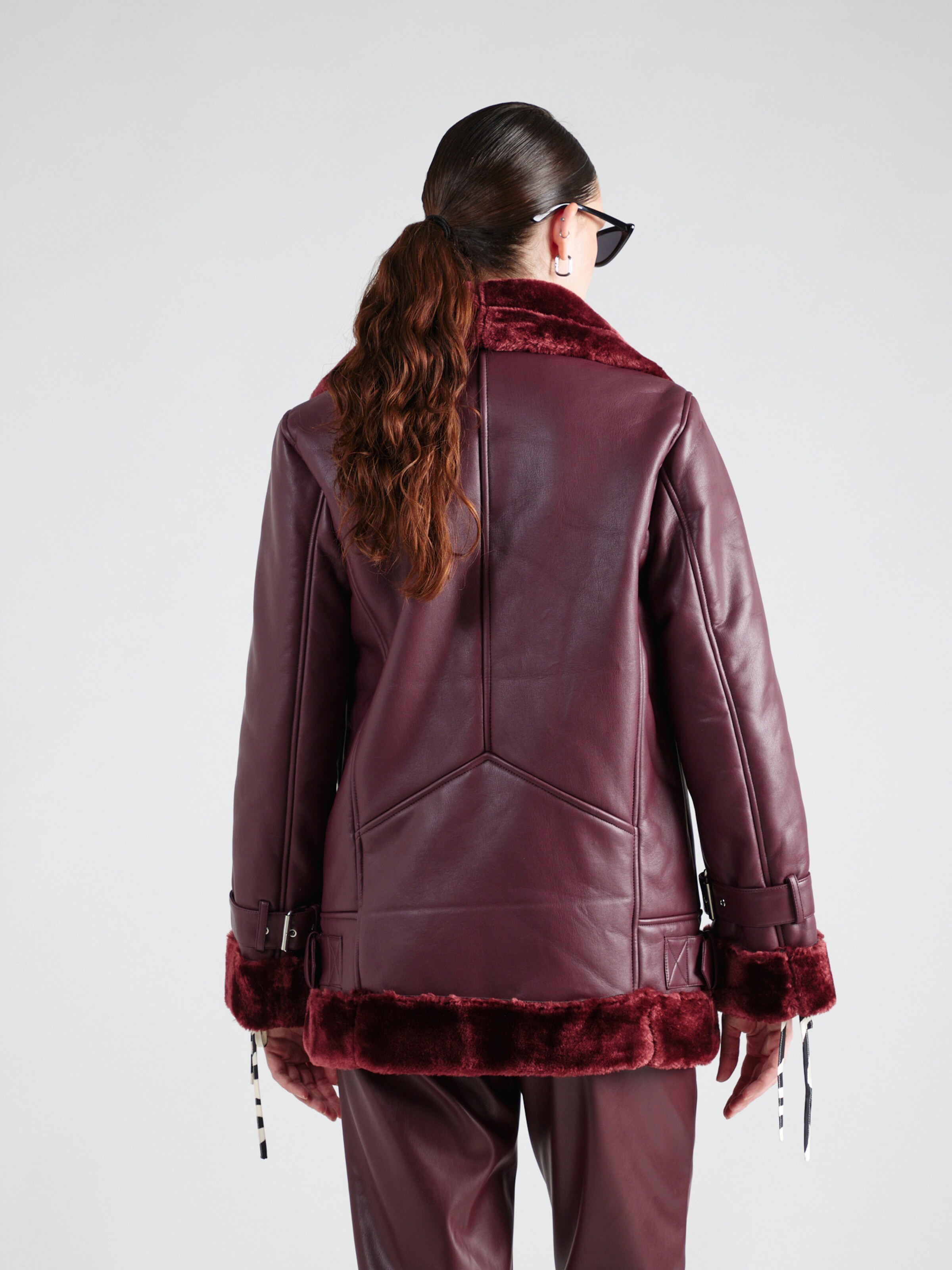 River Island Between season jacket in Wine Red ABOUT YOU