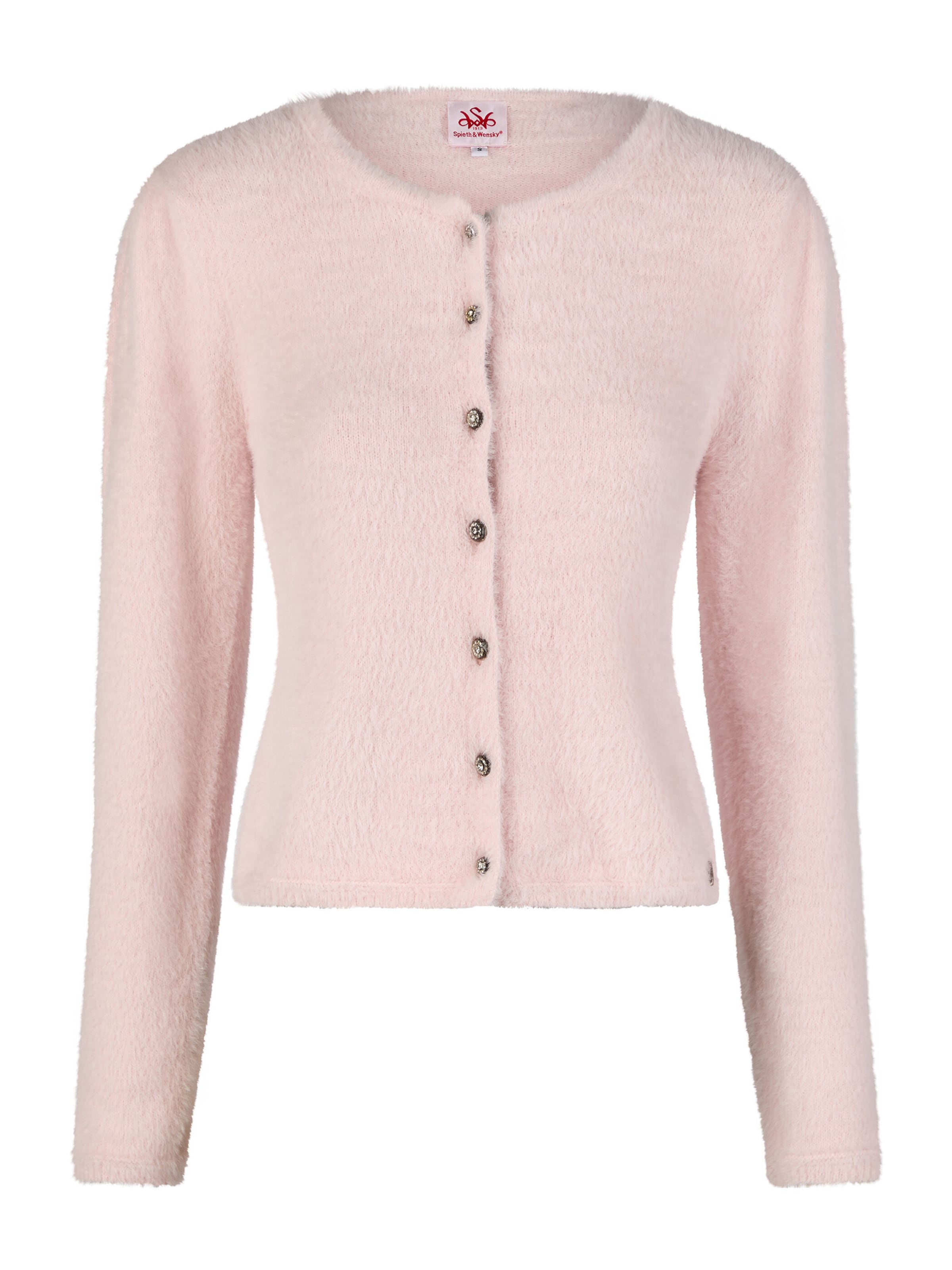 SPIETH & WENSKY Gebreid vest 'Hulla' in Roze: voorkant