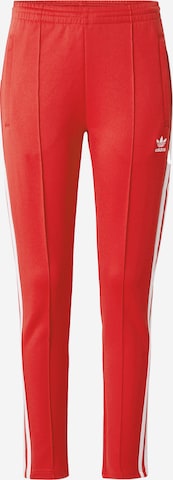 Coupe slim Pantalon 'Adicolor Sst' ADIDAS ORIGINALS en rouge : devant