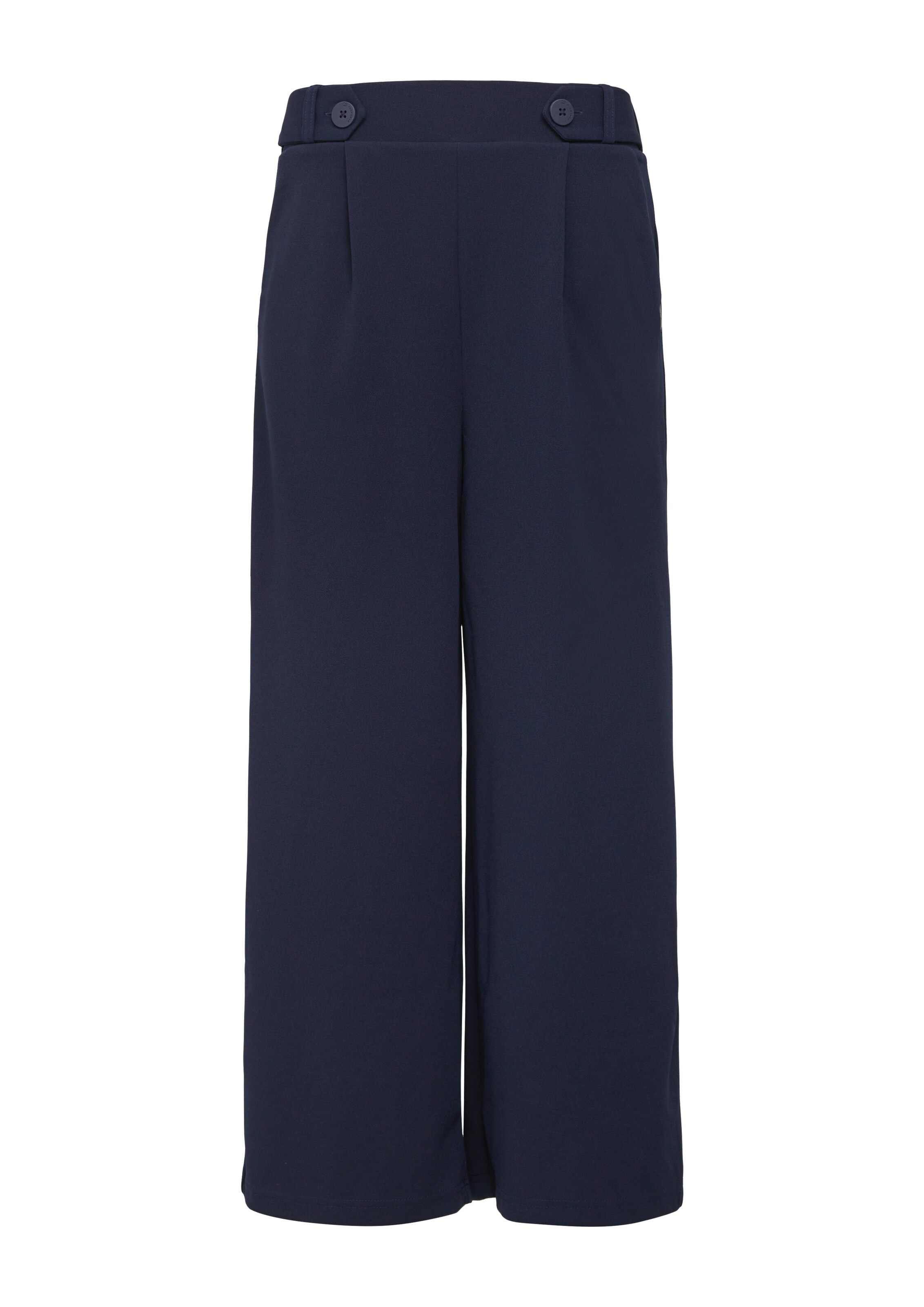 QS Bandplooibroek in Blauw: voorkant