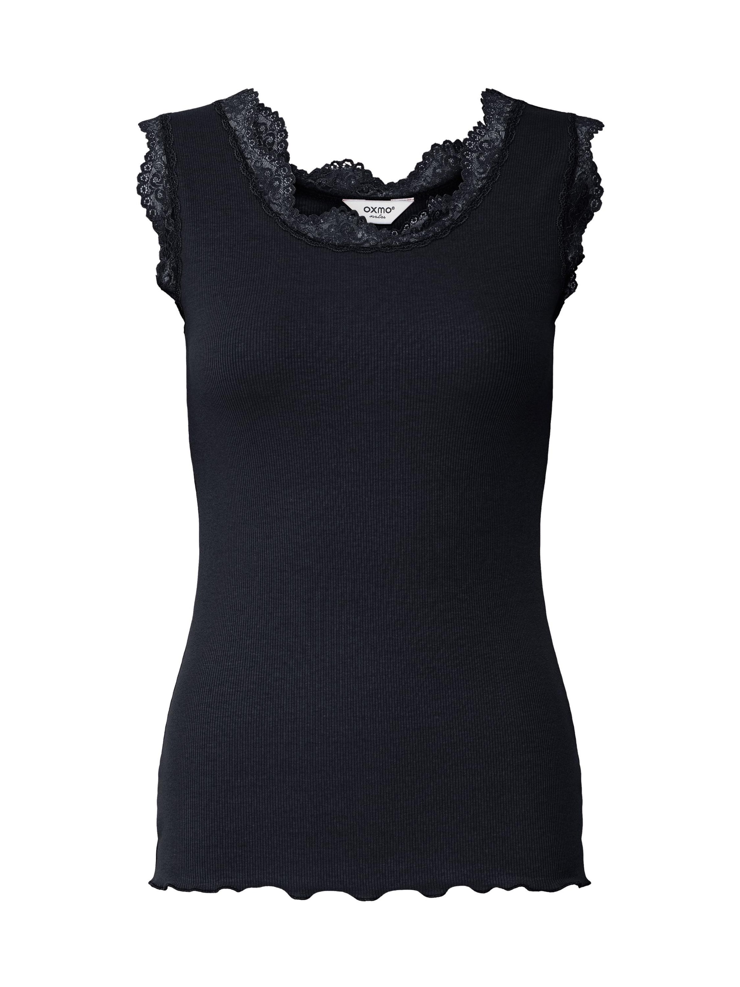 Oxmo - Top ' OXNSuna Lace ' em preto: frente