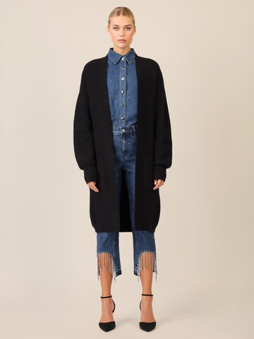 APART Knit Cardigan in Black: front