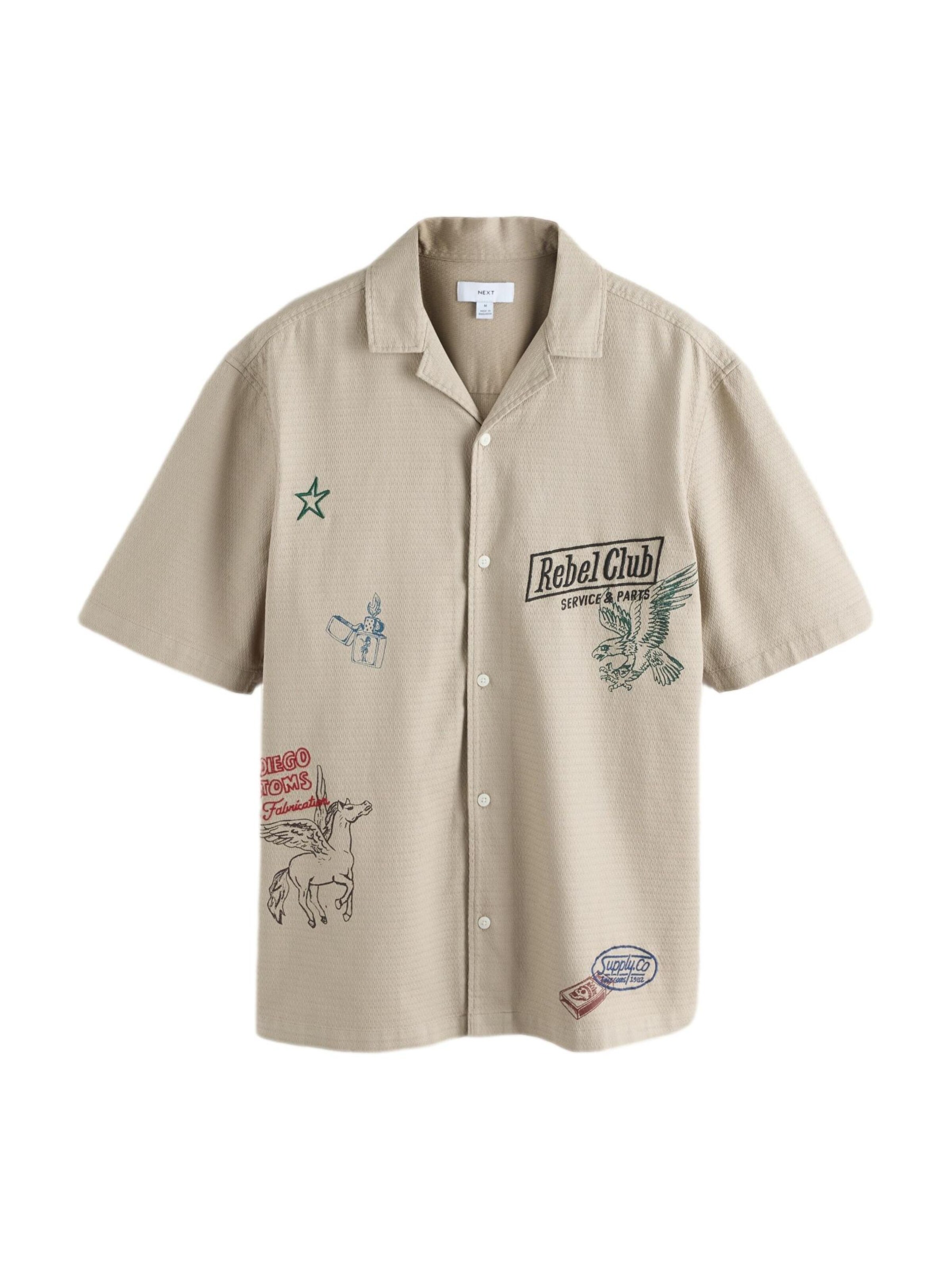 Next Regular Fit Hemd in Beige: Vorderseite