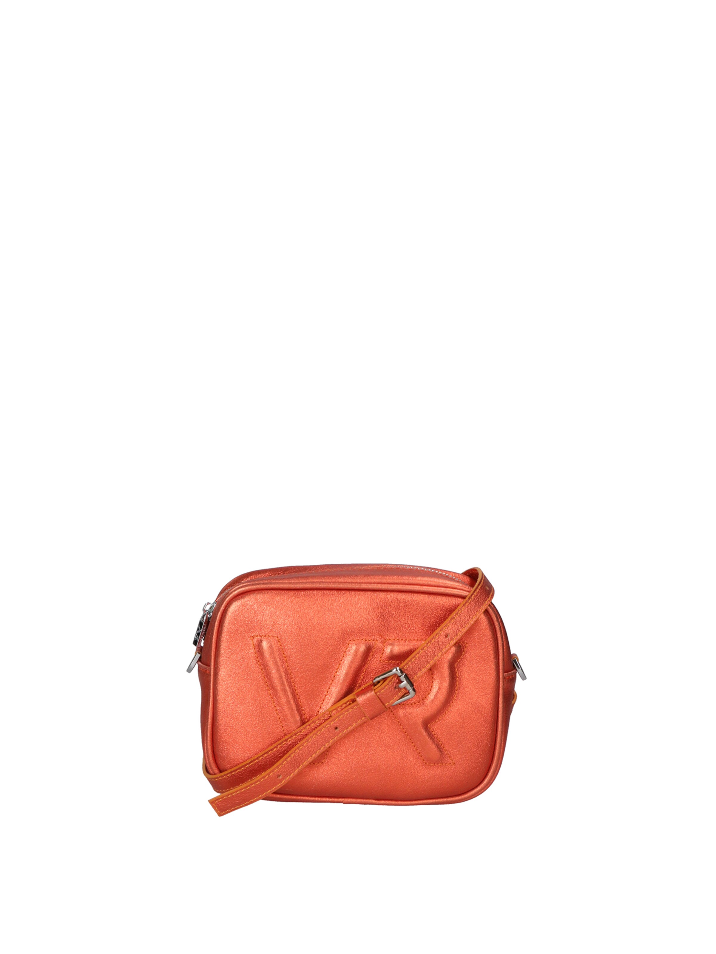 Borsa a tracolla 'Borsa a Tracolla Donna Pelle Laminata con Zip' di Virginia Rhinè in rosa