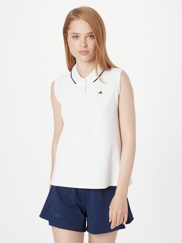 ADIDAS GOLF Funktionsbluse i hvid: forside