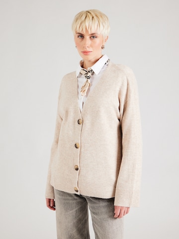 PIECES Knit Cardigan 'PCNUNA' in Grey: front