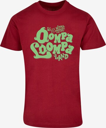 T-Shirt 'Willy Wonka And The Chocolate Factory - Oompa Loompa Land' ABSOLUTE CULT en rouge : devant