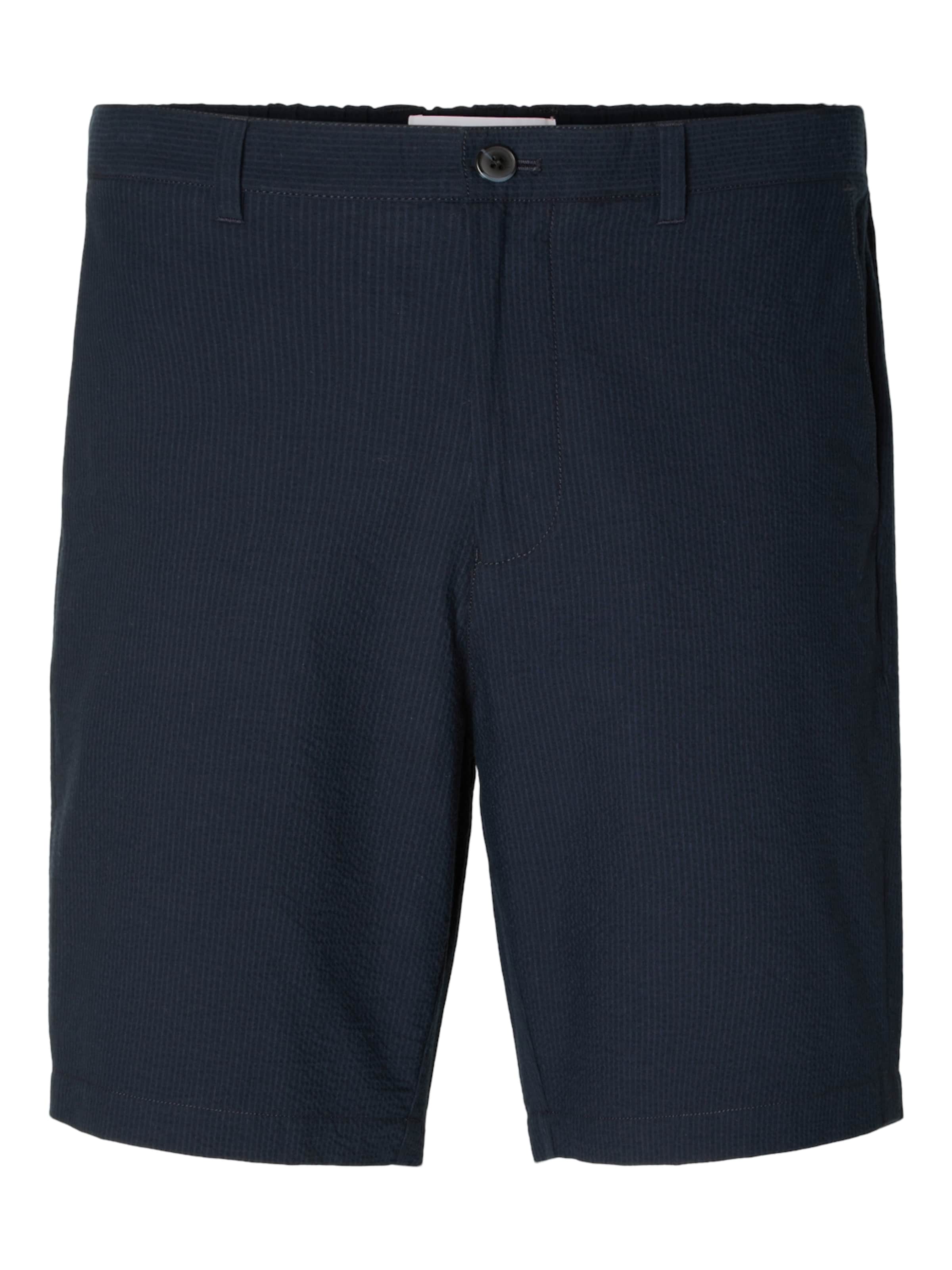 SELECTED - Pantalón chino 'SLHKarl' en azul: frente