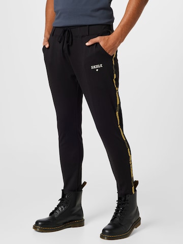 SikSilk Tapered Broek in Zwart: voorkant