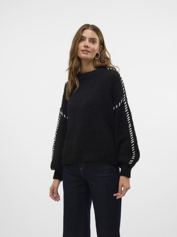 VERO MODA Trui 'Feng' in Zwart: voorkant