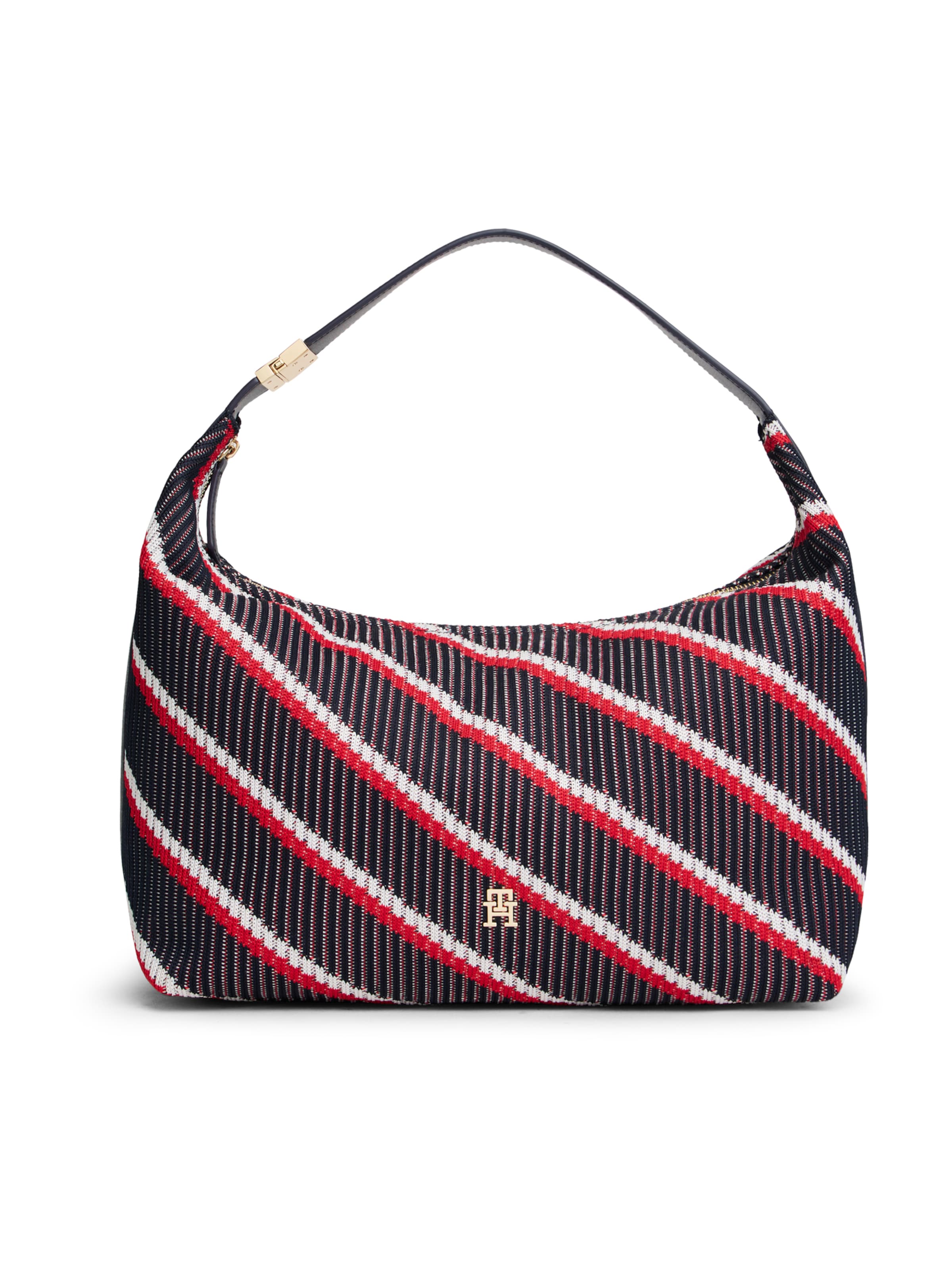 melns TOMMY HILFIGER Pleca soma: no priekšpuses