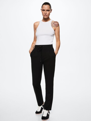 MANGO Regular Pleat-Front Pants 'Florida' in Black