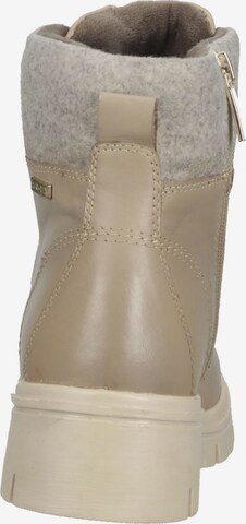 TAMARIS Lace-Up Ankle Boots in Beige