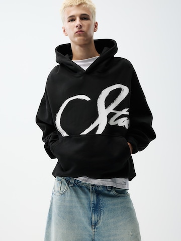 Pull&Bear Bluzka sportowa w kolorze czarny: przód