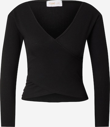 Femme Luxe Shirt 'AMARA' in Black: front