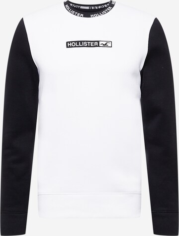 HOLLISTER Sweatshirt 'EMEA' in Weiß: predná strana