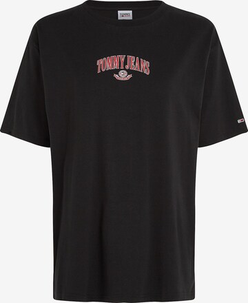 T-shirt oversize Tommy Jeans en noir : devant