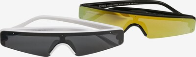 Urban Classics Zonnebril 'Kos' in de kleur Citroengeel / Zwart / Wit, Productweergave