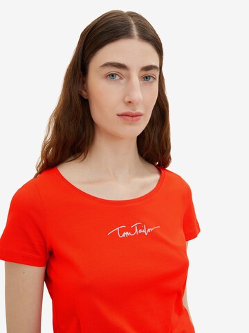 TOM TAILOR T-Shirt in Rot