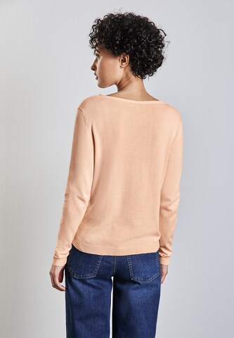 STREET ONE Weicher Strickpullover in Orange