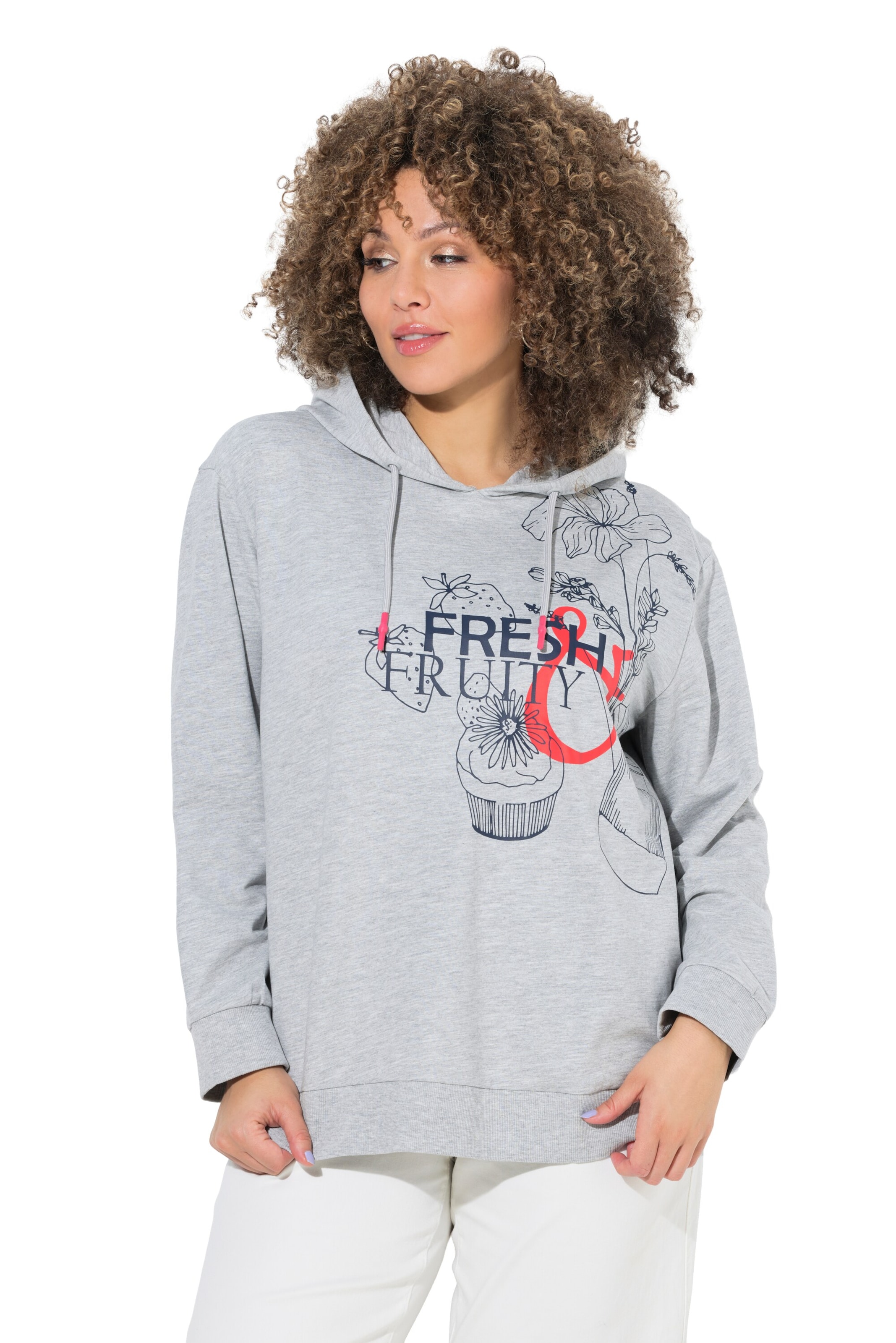Ulla Popken Sweatshirt in Grey: front
