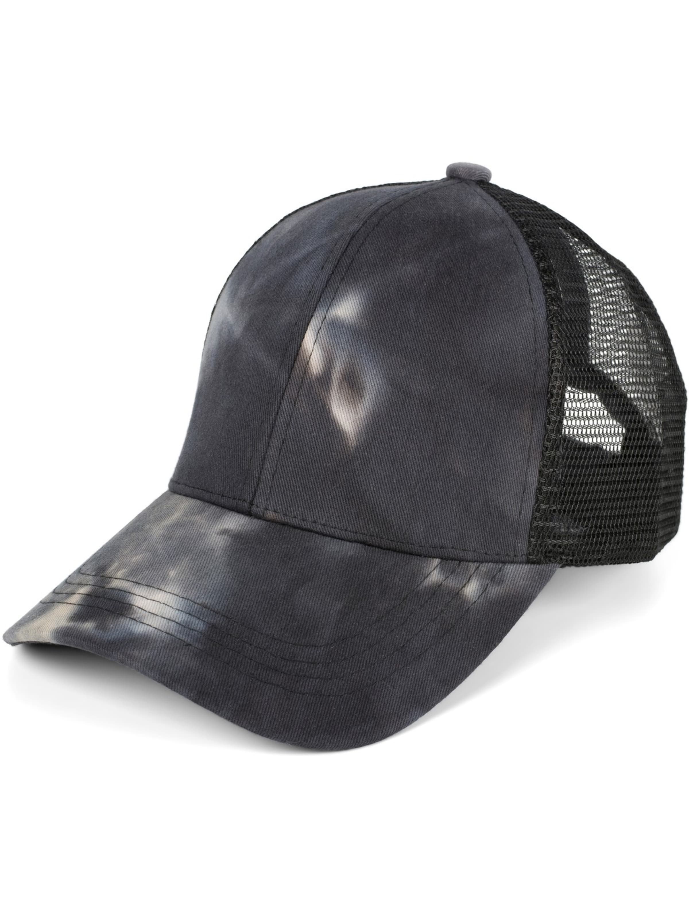 styleBREAKER Cap 'Ponytail Baseball Cap Batik mit Mesh Einsatz'‌‌‌‌‌‌‌‌ in Grau: Vorderseite