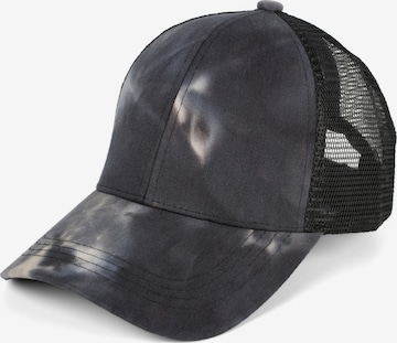 styleBREAKER Cap 'Ponytail Baseball Cap Batik mit Mesh Einsatz' in Grau: Vorderseite
