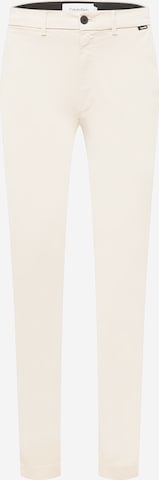 Calvin Klein Liibuv Chino-püksid, värv beež: eest vaates