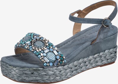 Alma En Pena Sandale in rauchblau / opal / taubenblau / transparent, Produktansicht