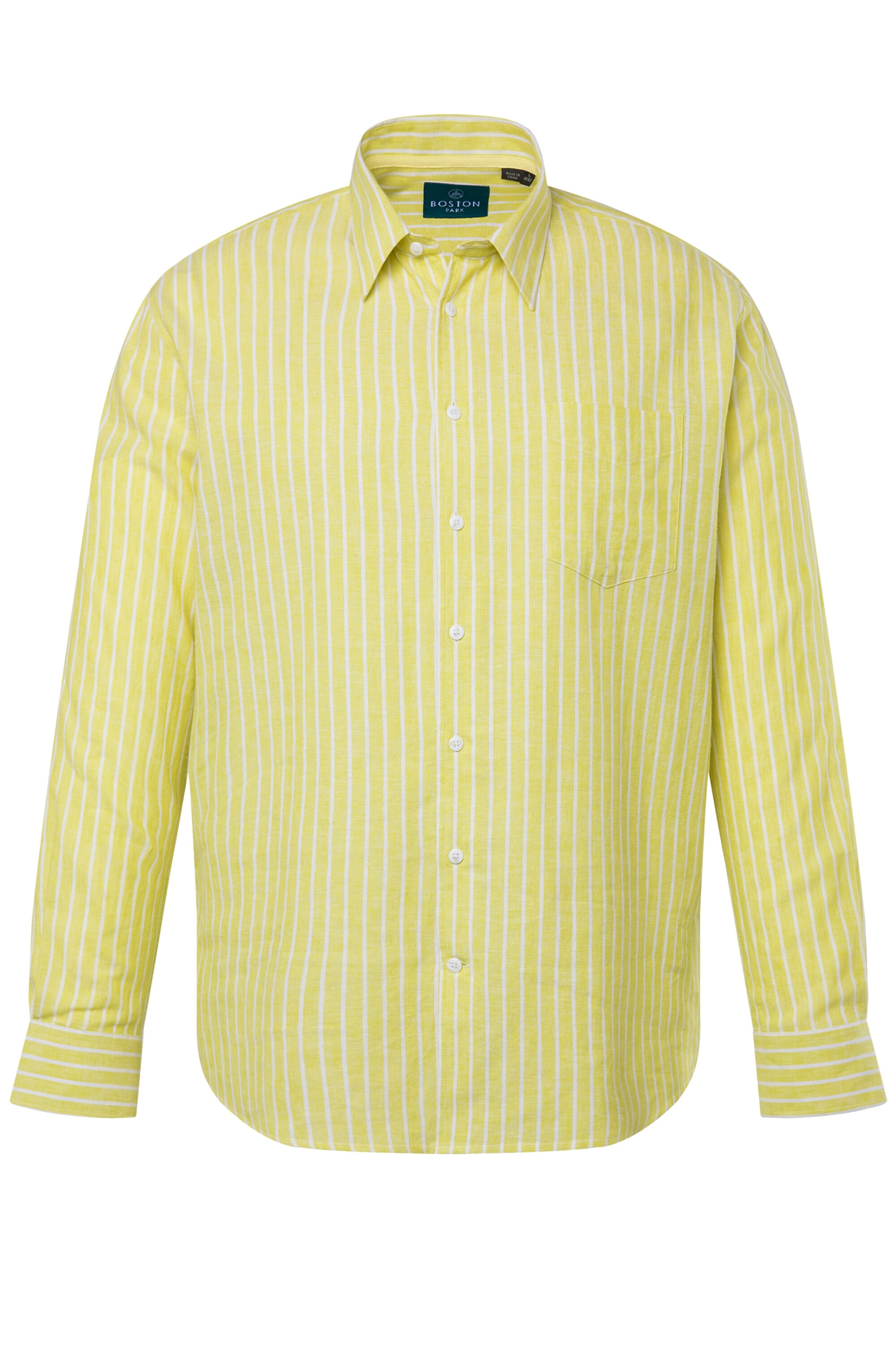 Boston Park Comfort Fit Hemd in Gelb: Vorderseite
