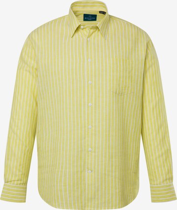 Boston Park Comfort fit Overhemd in Geel: voorkant