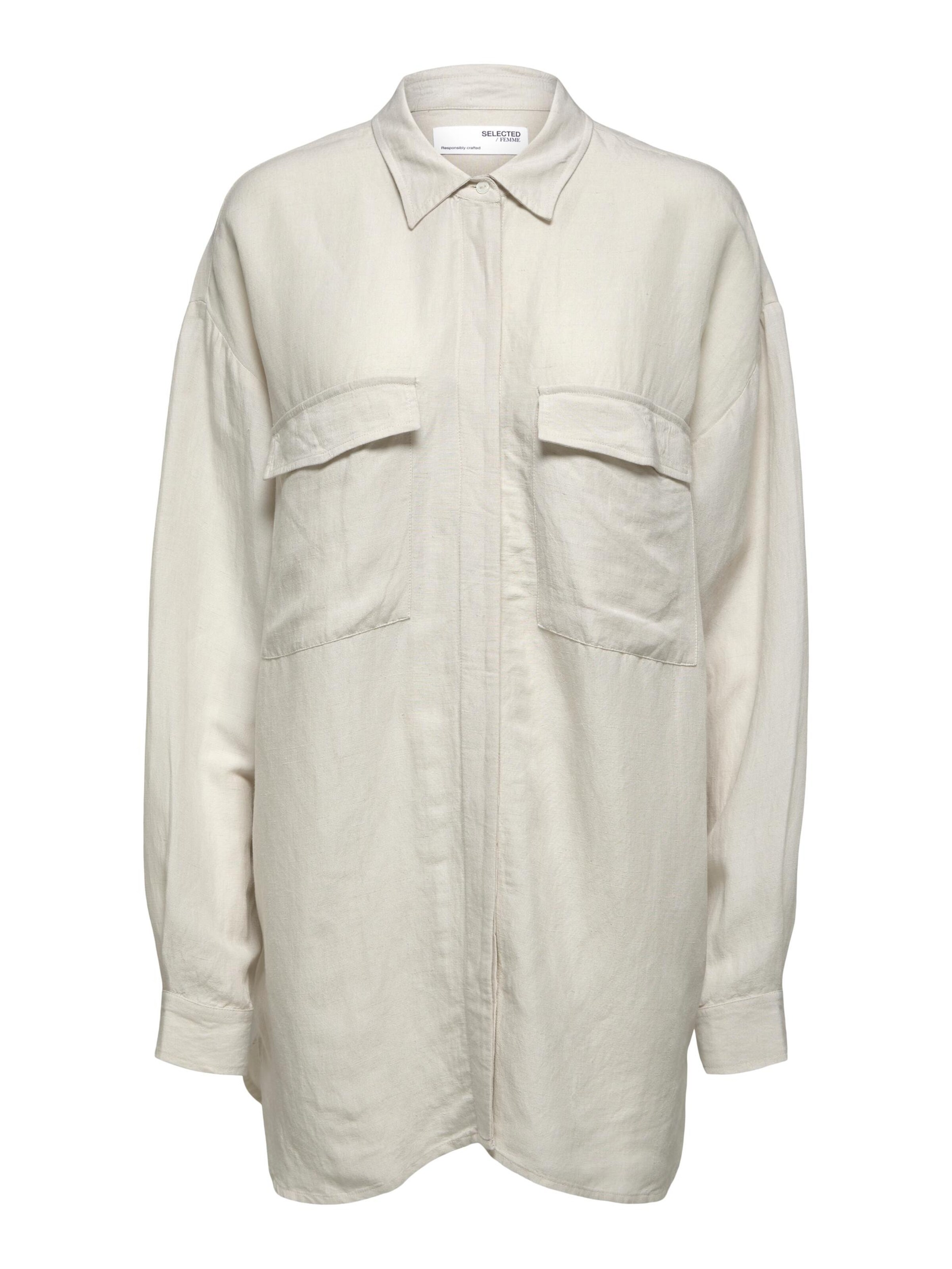 Frauen Große Größen SELECTED FEMME Bluse 'Lena' in Beige - HH38671 Frauen Große Größen SELECTED FEMME Bluse 'Lena' in Beige - HH38671