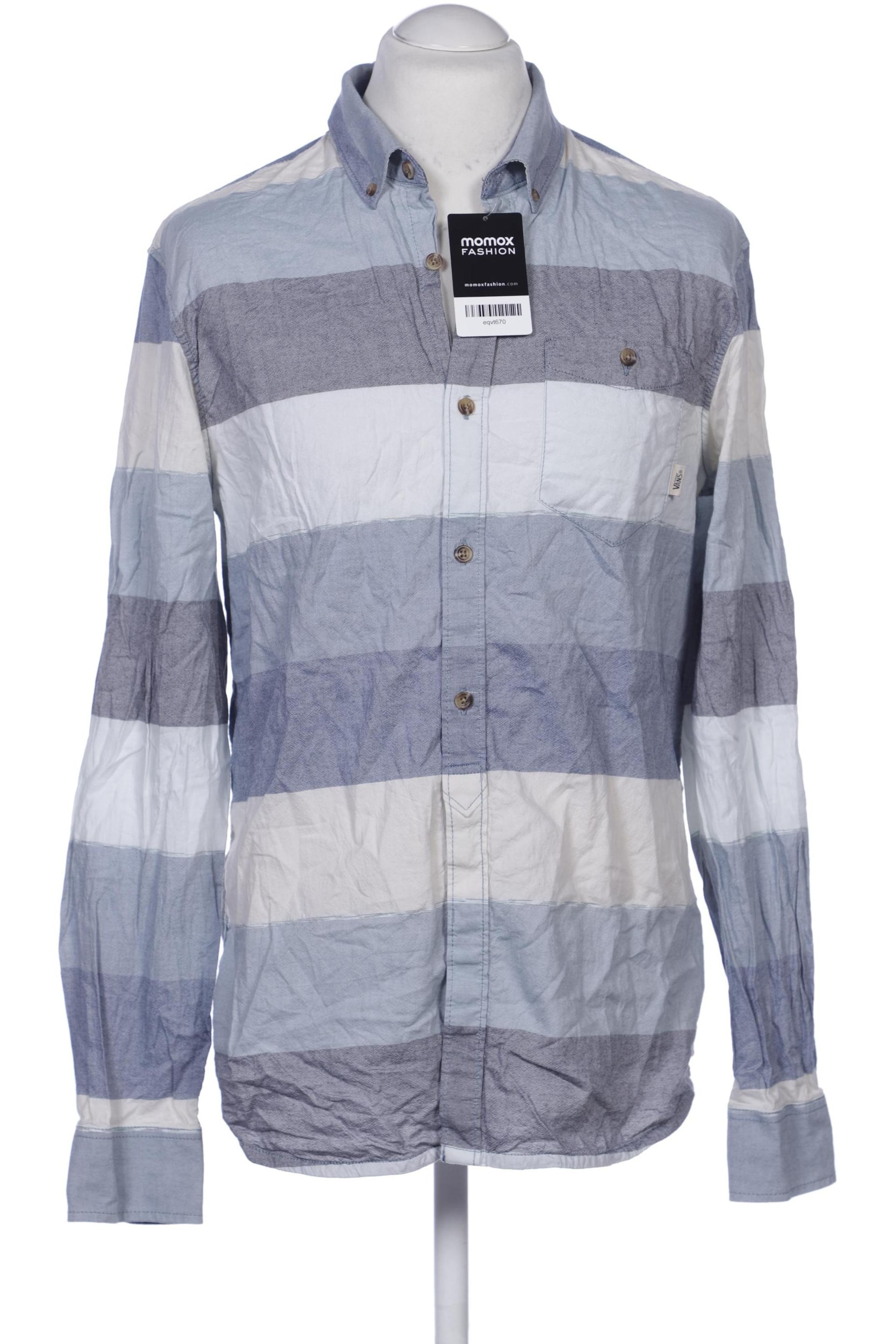 VANS Button Up Shirt in L in Blue: front