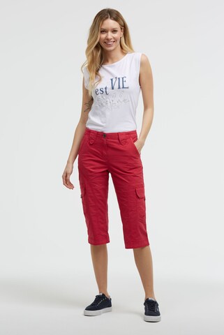 Soccx Regular Basic Skaterhose mit Beintaschen in Rot: Vorderseite